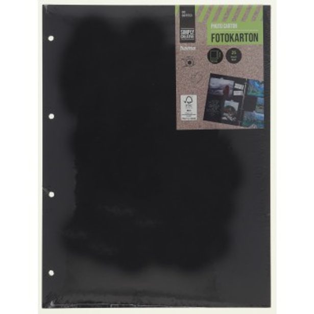 Hama fotokarton, 23,3 x 31 cm, děrovaný, 25 listů, černý