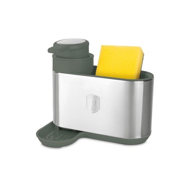BERLINGERHAUS Dávkovač mycího prostředku 2 v 1 Matte Green Collection BH-8933