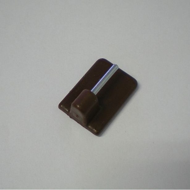 háček-10ks hnědý vitráž.,samolep.