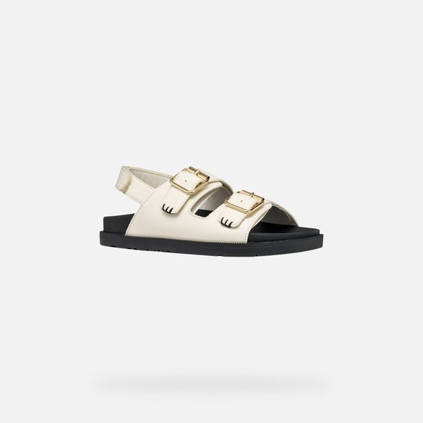 Smetanové dívčí sandály Geox Sandal Foammentera