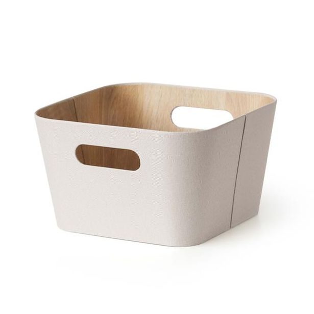 TORO KOŠ ÚLOŽNÝ 27*27*16CM KRÉM.BÍLÁ PAPÍR+LEPENKA