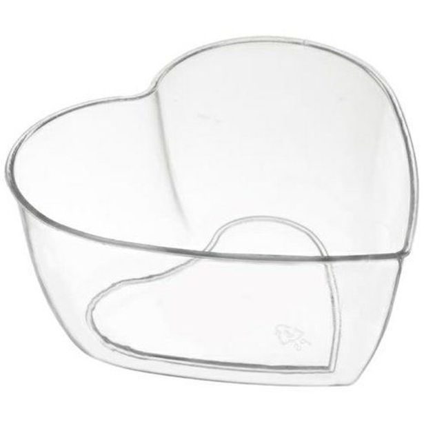 pohárek, 6ks, na dezerty SRDCE 0,12l, plast