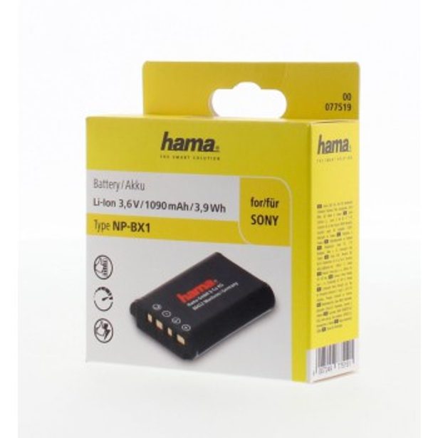 Hama fotoakumulátor typ Sony NP-BX1, Li-Ion 3,6 V/1090 mAh