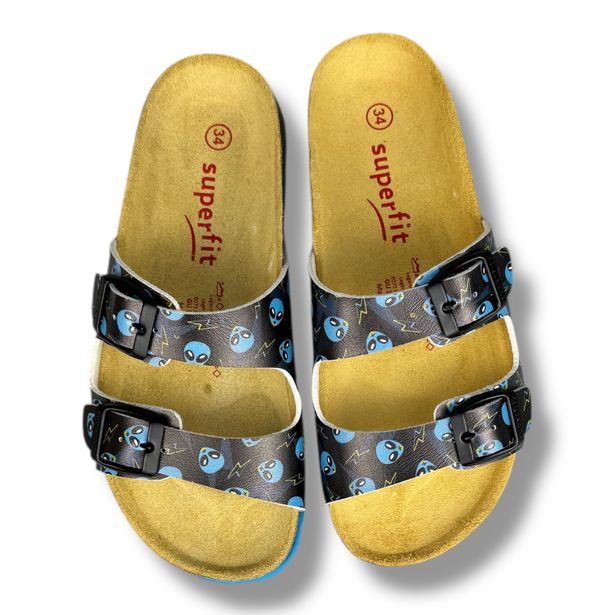 Superfit chlapecké pantofle modré s mimozemšťanem 1-800111-0060 – do školy