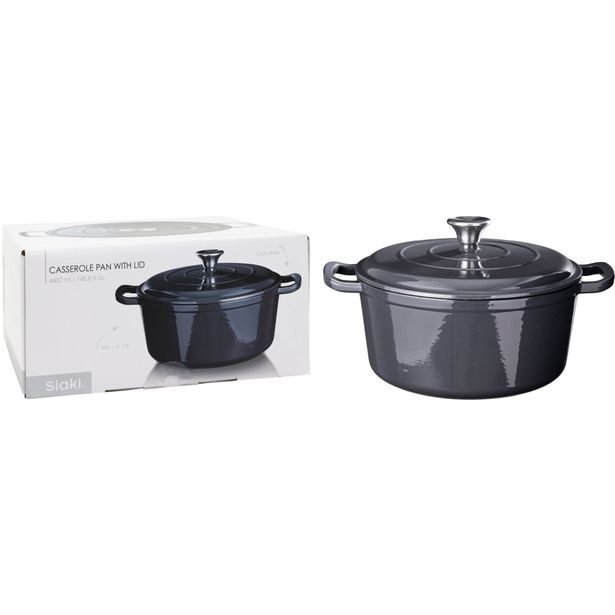 SIAKI HUISHOUD Pekáč litina 26 cm šedá KO-C85000210