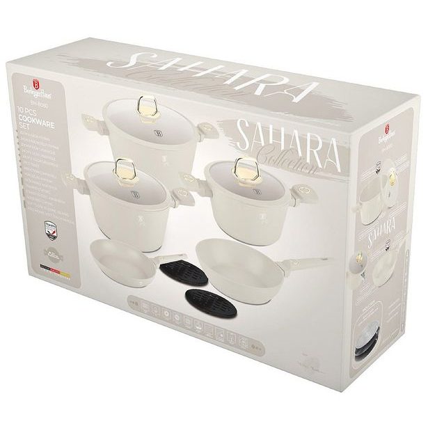 BERLINGERHAUS Sada nádobí s titanovým povrchem 10 ks Sahara Collection BH-8080