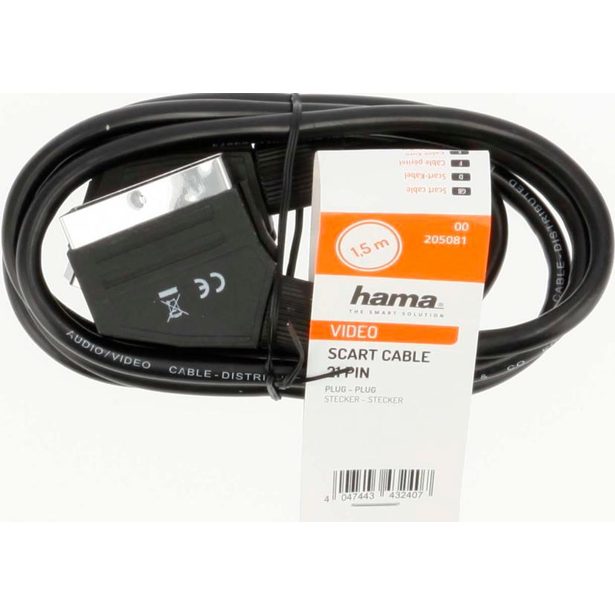 Hama AV kabel SCART 1,5m, nebalený