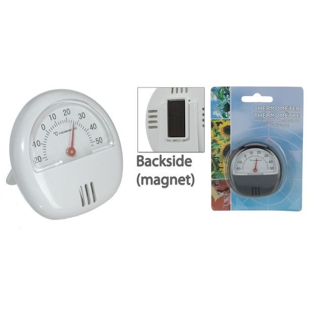 teploměr d5,5cm s magnetem, -20°C+50°C, univ.