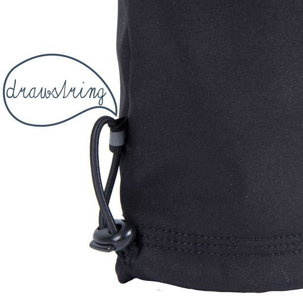 MODADETI_ADELLiNO Dětské letní softshellové nepromokavé kalhoty černé