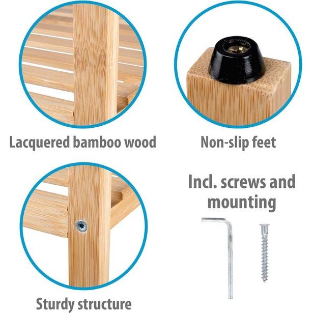 ALPINA Regál do koupelny 4 police bambus ED-247426