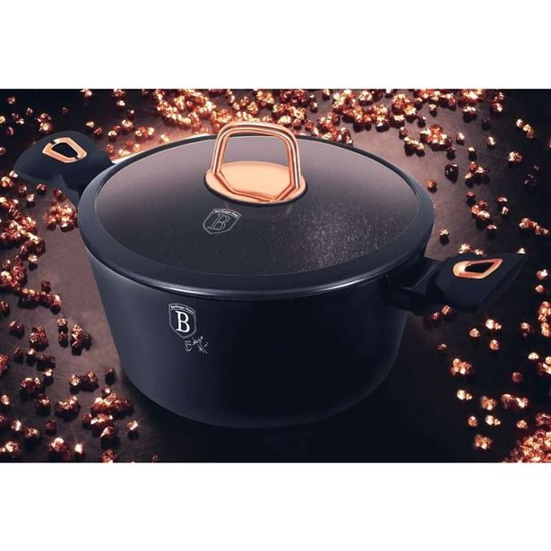 BERLINGERHAUS Sada nádobí s mramorovým povrchem 10 ks Black Rose Collection BH-8168