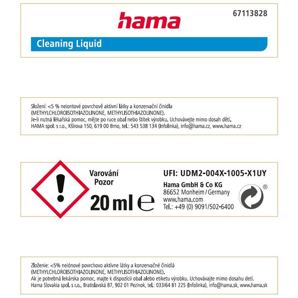 Hama CD čisticí disk, s čisticí kapalinou a úložním obalem