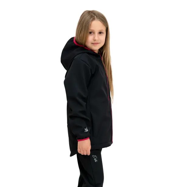 ESITO Dětská softshellová bunda DUO Raspberry pink - černá