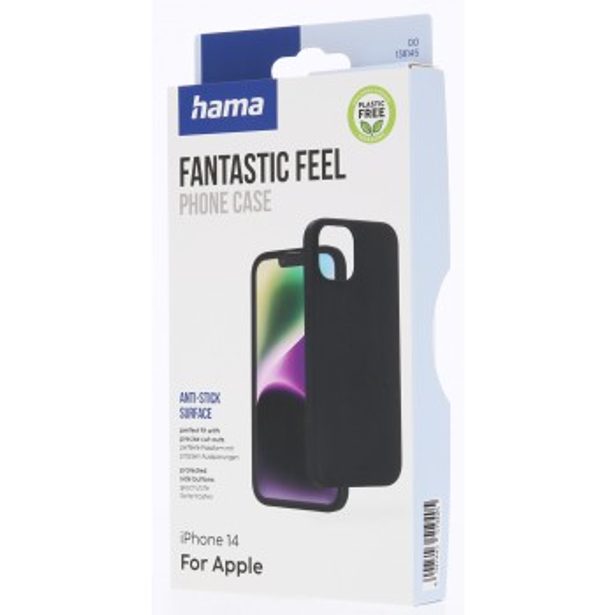 Hama Fantastic Feel, kryt pro Apple iPhone 14, hebký povrch, černý