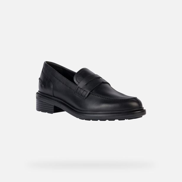 Černé dámské mokasíny Geox Walk Pleasure