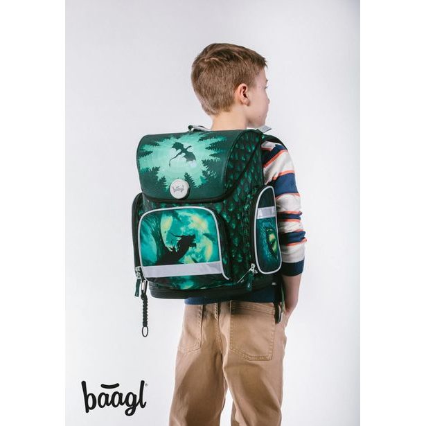 BAAGL SET 5 Ergo Drak: aktovka, penál, sáček, desky, box