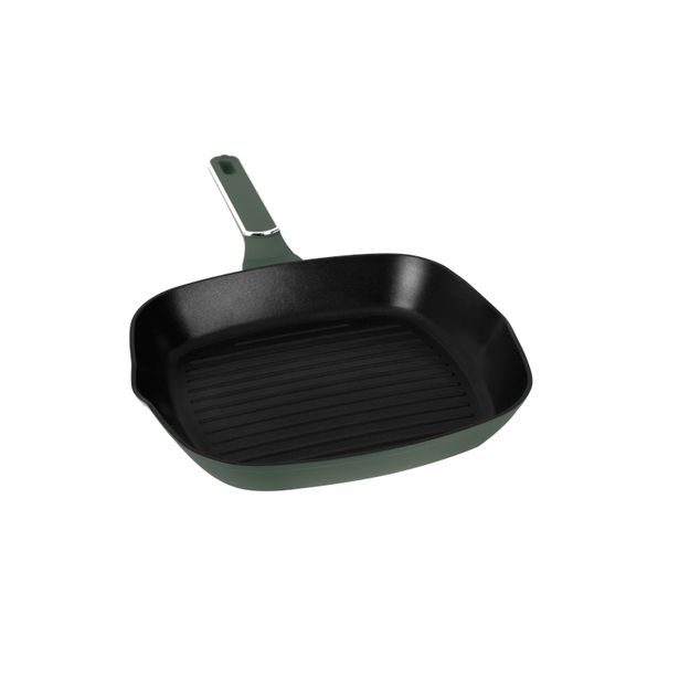 BERLINGERHAUS Pánev grilovací s titanovým povrchem 28 cm Matte Green BH-8161