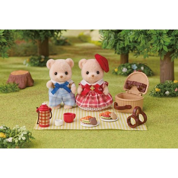 Sylvanian family Sušenkoví medvídci sestra a bratr na pikniku