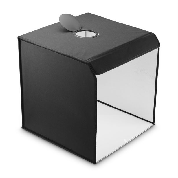 Hama ToGo, mini foto studio, přenosné, skládací, s LED světlem, barevnými pozadími, 50x50 cm