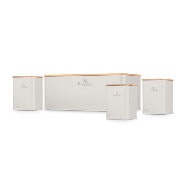 BERLINGERHAUS Chlebník a sada dóz na potraviny 4 ks Sahara Collection BH-8901