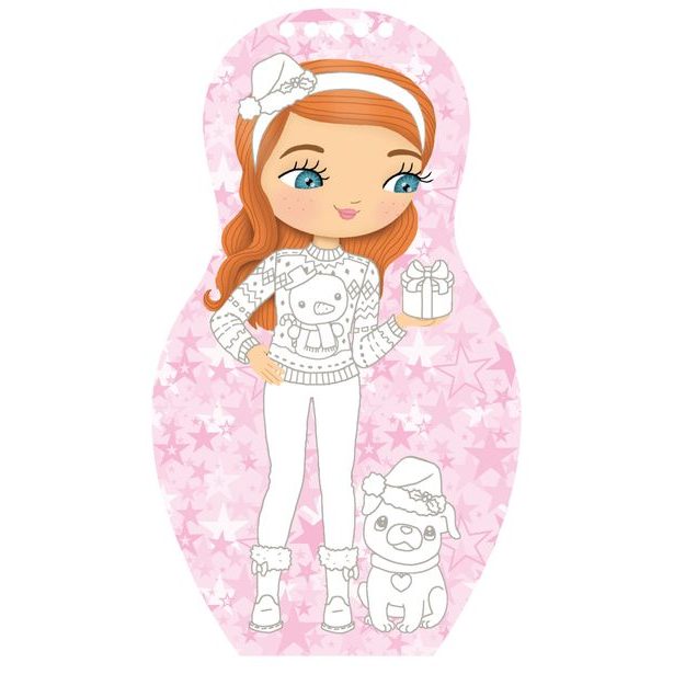 Obliekame bábiky VIANOCE – Maľovanky