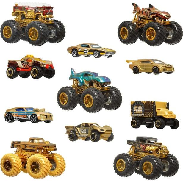 HW MONSTER TRUCKS BIGFOOT 50. VÝROČÍ SET ANGLIČÁKŮ & TRUCKŮ