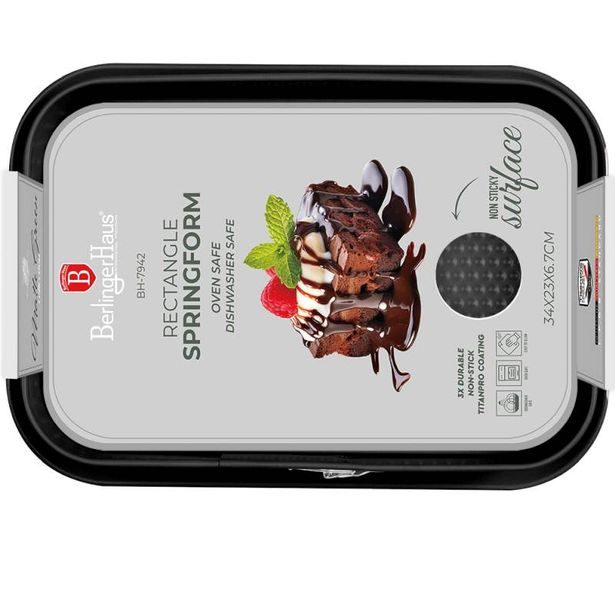 BERLINGERHAUS Forma na dort hranatá s titanovým povrchem 39x27 cm Matt Green Collection BH-7942