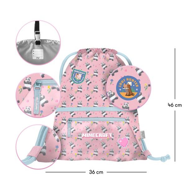 BAAGL Sáček s kapsou Minecraft Panda