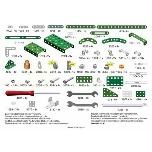 Merkur Helikopter Set, 515 dílů, 40 modelů