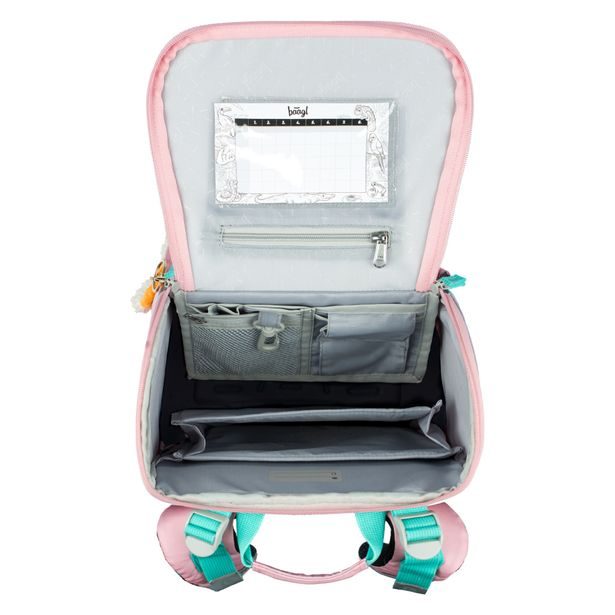 BAAGL SET 5 Zippy Duha růžový: aktovka, penál, sáček, zástěra, peněženka