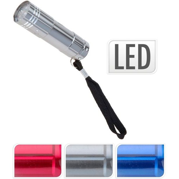 svítilna 8,5cm 9LED, 3barvy, poutko