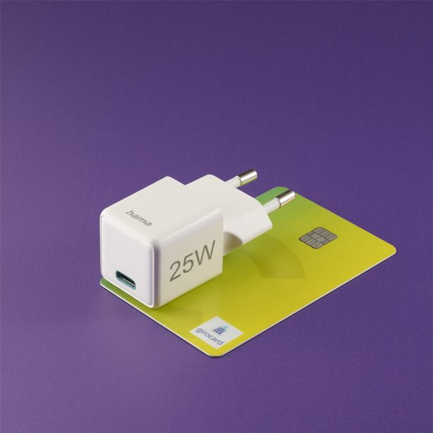 Hama rychlá USB nabíječka, USB-C PD/QC 25 W, super-mini