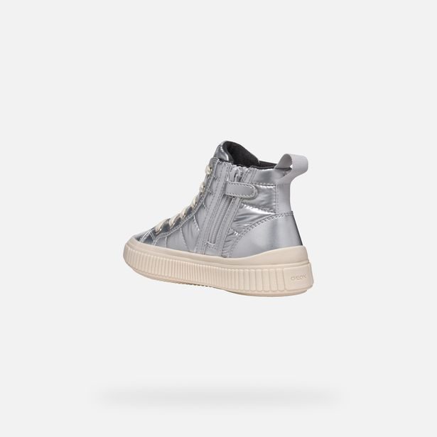 Stříbrné dívčí tenisky Geox Laquinny