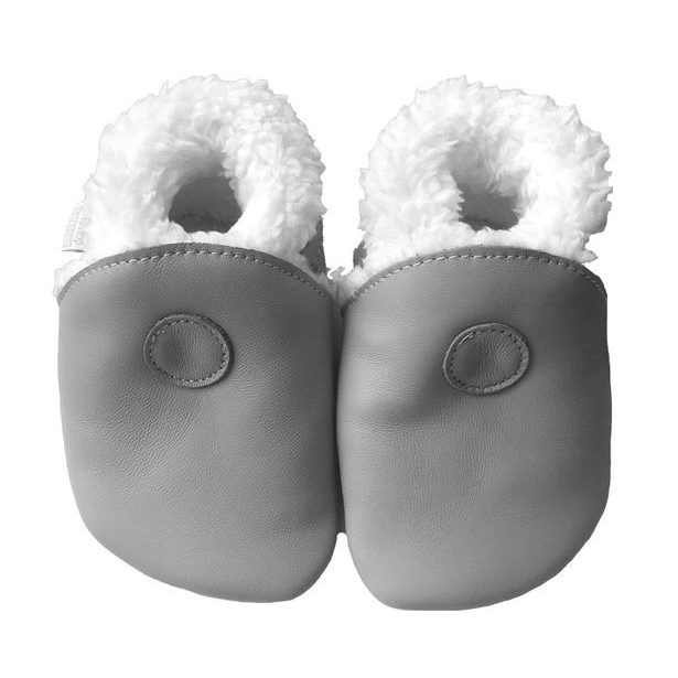 Hopi Hop Barefoot kožené zimní capáčky - šedé
