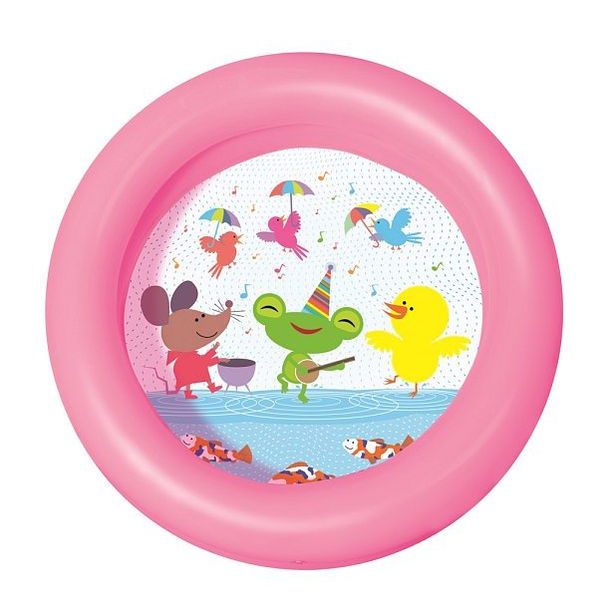 Nafukovací bazének s motivem (růžový/modrý), 61x15cm