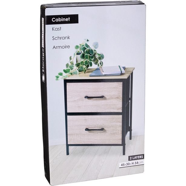 EXCELLENT HOUSEWARE Regál kovový se 2 zásuvkami 45 x 30 x 54 cm KO-BA3000010