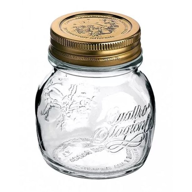 sklen.zavař. 150ml QUATTRO ST. 5,5x6,5x8,5cm, kov.šr.uzávěr