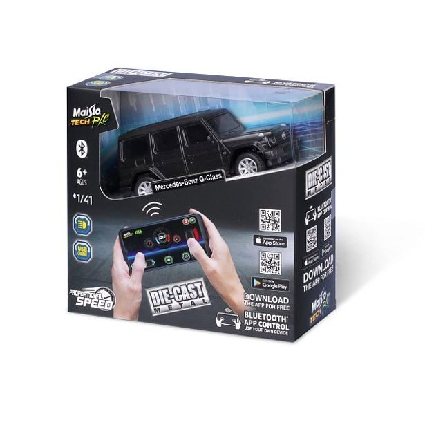 Maisto Maisto RC - DIE-CAST METAL se světly,Mercedes-Benz G-Class, 1:41, 2,4GHz, USB, XTR, Bluetooth 5.0