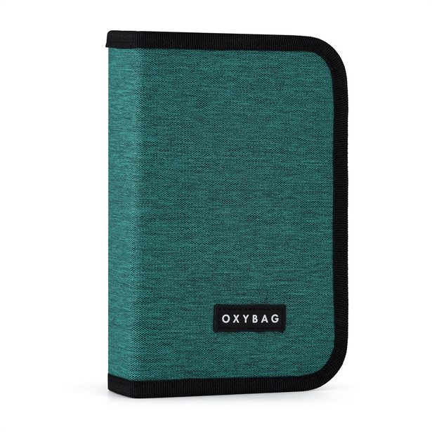 Penál 1 p. 2 chlopně, prázdný UNICOLOR green