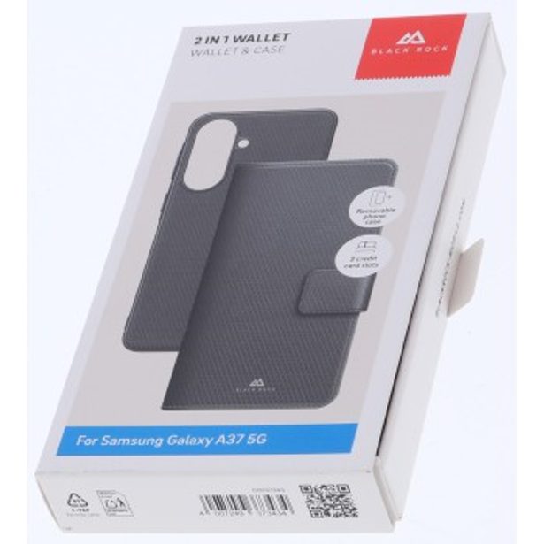 Black Rock 2-1 Wallet, pouzdro-knížka včetně odnímatelného krytu pro Samsung Galaxy A37 5G, černé