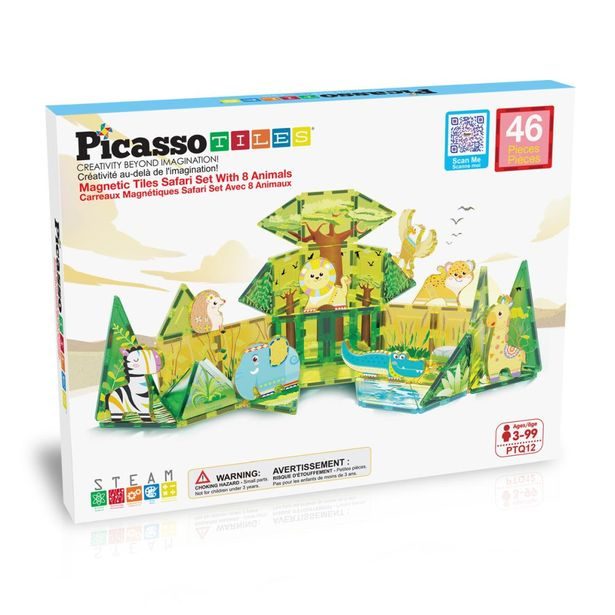 Picasso stavebnice Safari Set s 8 zvířaty