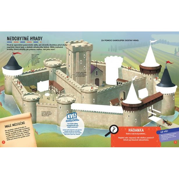 MISE STŘEDOVĚK – Pátrej a lušti se samolepkami