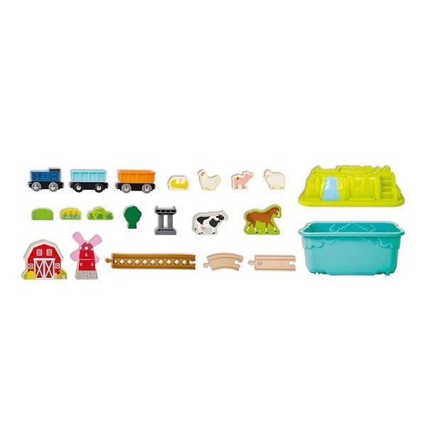 Hape Vláčkodráha set v boxu - Farma