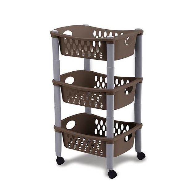 regál 3-dílný-30x40x70cm, OTELLO mocca, plast