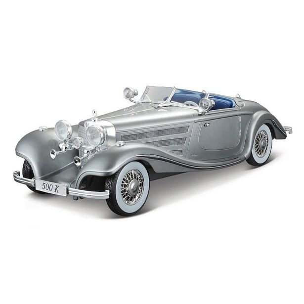 Maisto Maisto - 1936 Mercedes-Benz 500 K Typ Specialroadster, metal šedá, 1:18