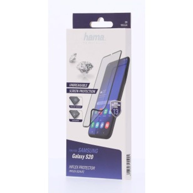 Hama Hiflex, ochrana displeje pro Samsung Galaxy S20, nerozbitná, bezpečnostní třída 13