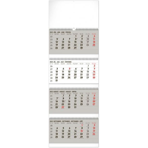 Nástenný kalendár 4-mesačný štandard skladací 2023, 29,5 × 84,5 cm Baagl