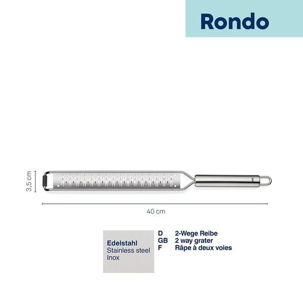 KELA Struhadlo na sýr Rondo, nerez 40x3,5 cm KL-12579