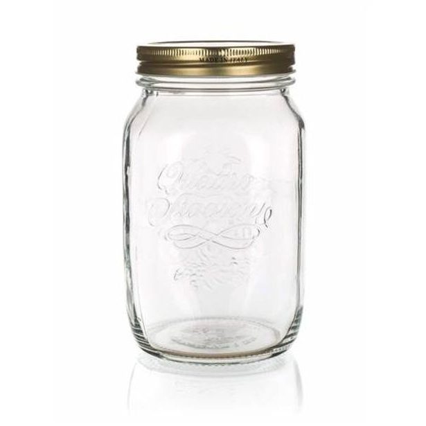 sklen.zavař.1000ml QUATTRO ST. d11,1x17cm, víčko d86mm, sklo