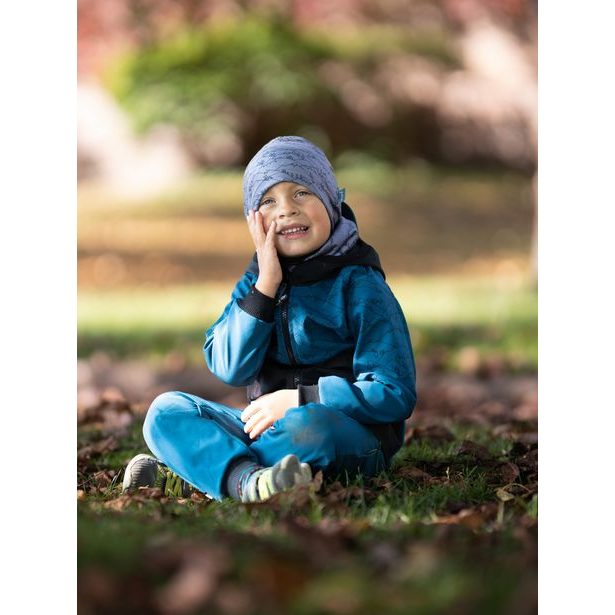 Unuo, Dětské softshellové kalhoty s fleecem Street, Kobaltová